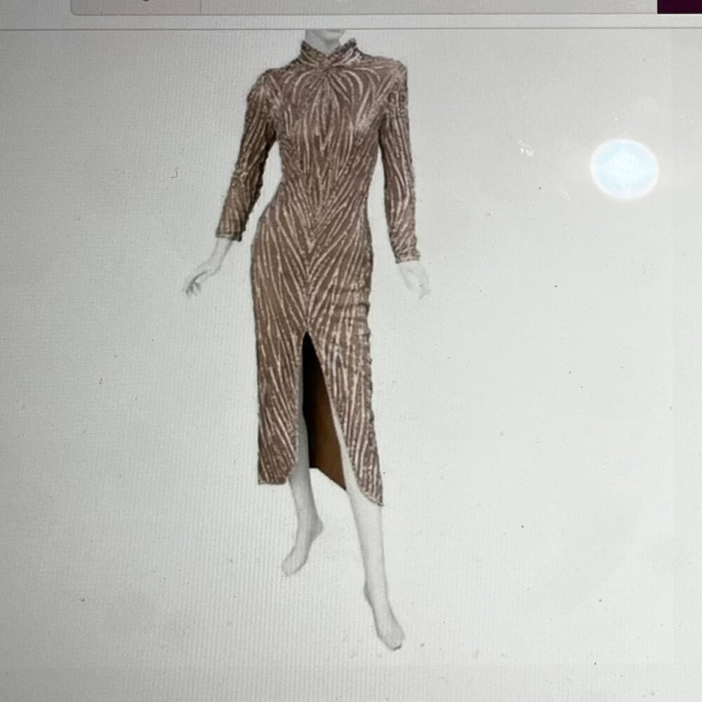 Bob  Mackie  Pearl Beaded Gown - Vintage - 1980's